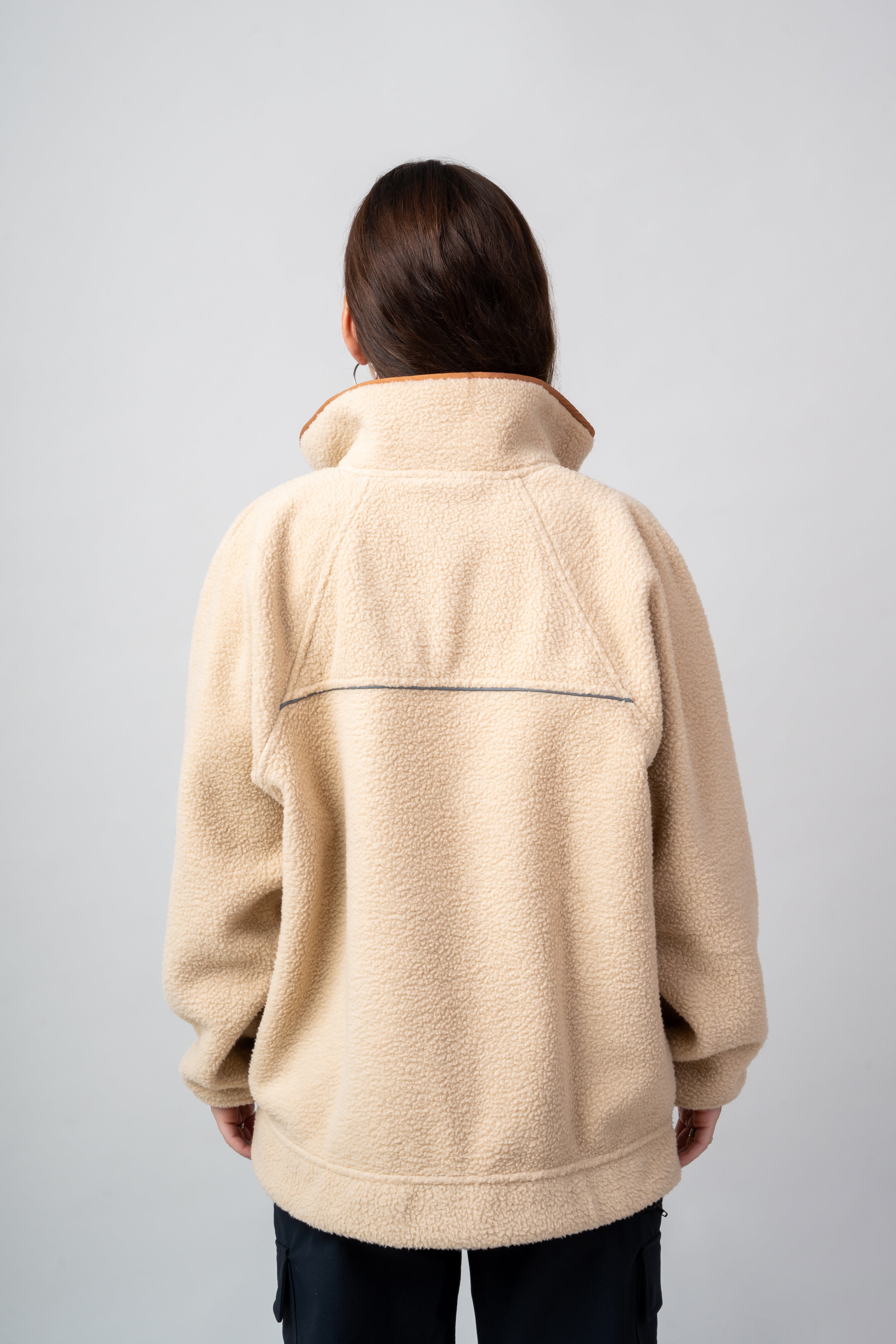 Beige fleece jacket best sale